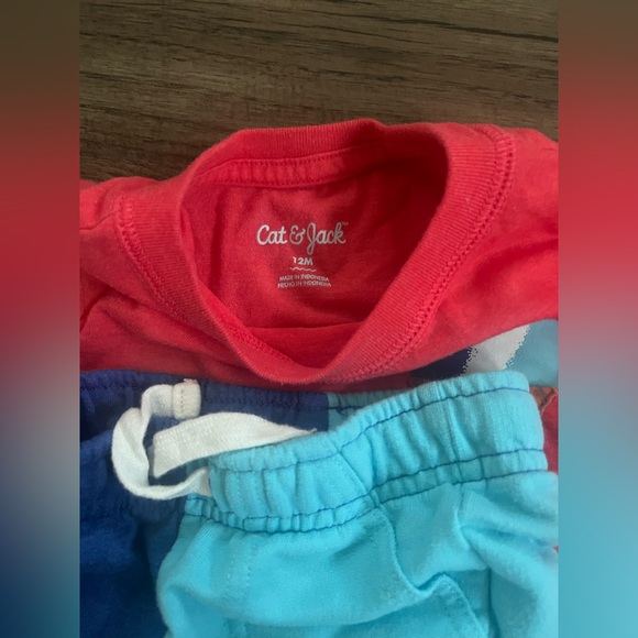 Cat & Jack - Ice Cream Tee and Shorts Set - 12 Months - Picture 2 of 2